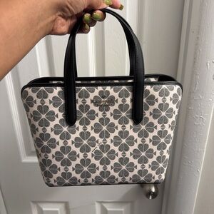 Kate Spade Black and Gray Floral Satchel